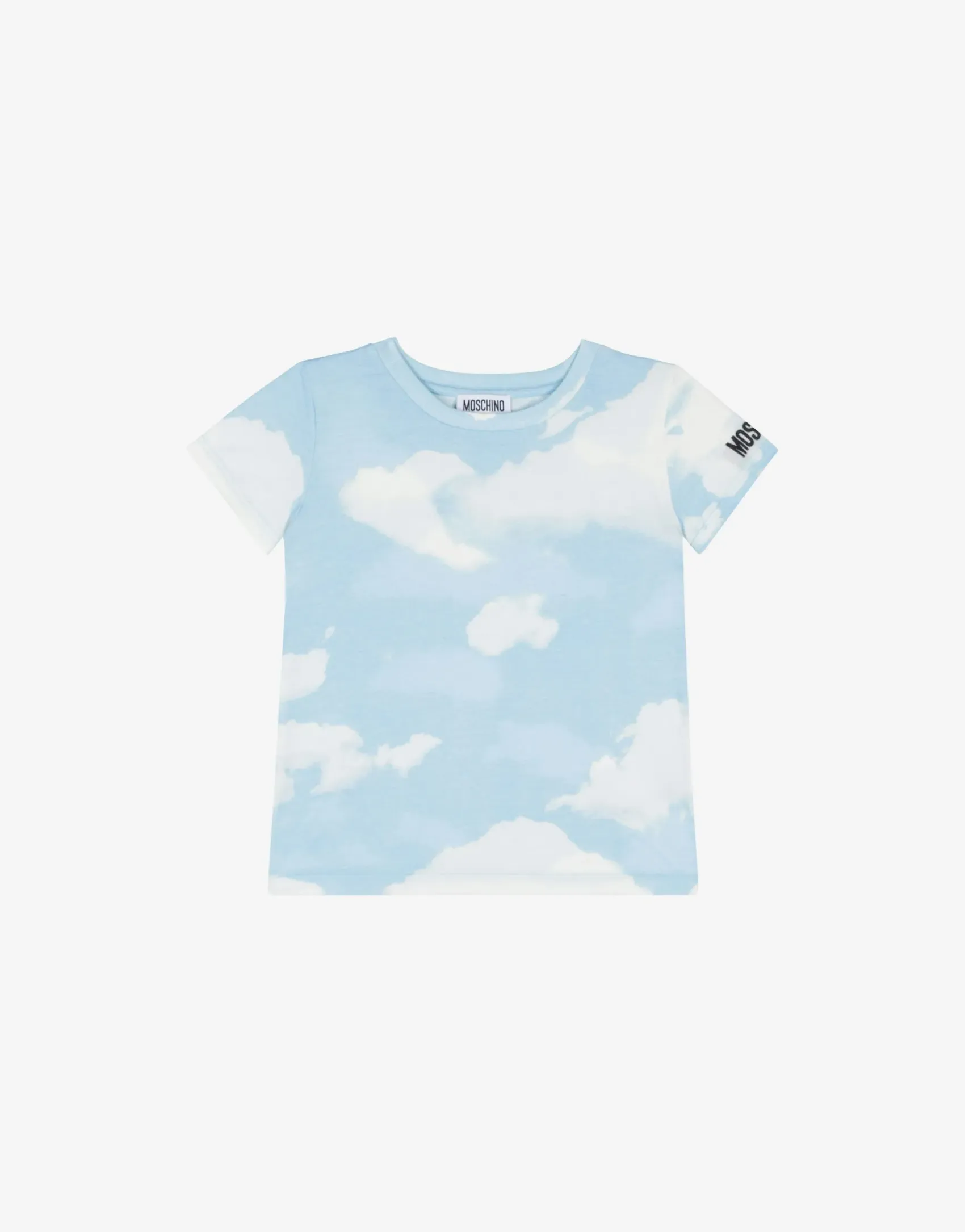 Moschino Girl^Allover Clouds jersey t-shirt LIGHT BLUE