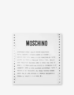 Moschino Scarves & Foulard^Archive Message silk scarf WHITE