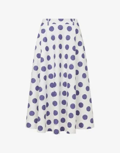 Moschino Skirts^Biro Polka Dots poplin skirt WHITE