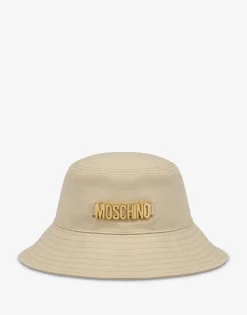 Moschino Hats & Gloves^Bucket Hat Lettering Logo BEIGE