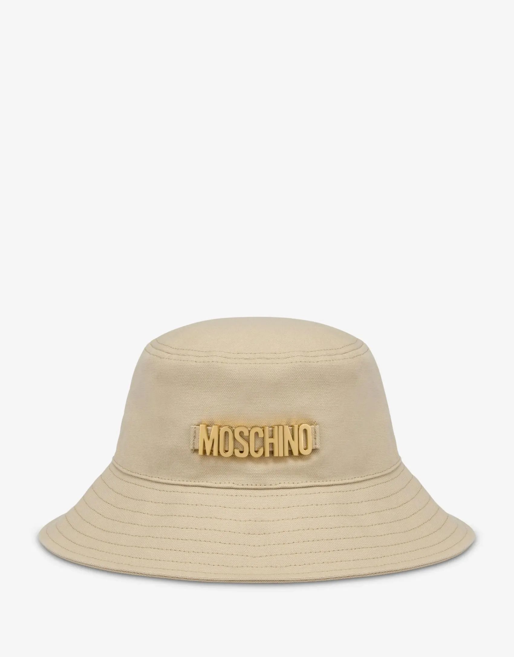 Moschino Hats & Gloves^Bucket Hat Lettering Logo BEIGE