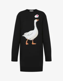 Moschino Dresses^Cotton Knit Dress Goose BLACK