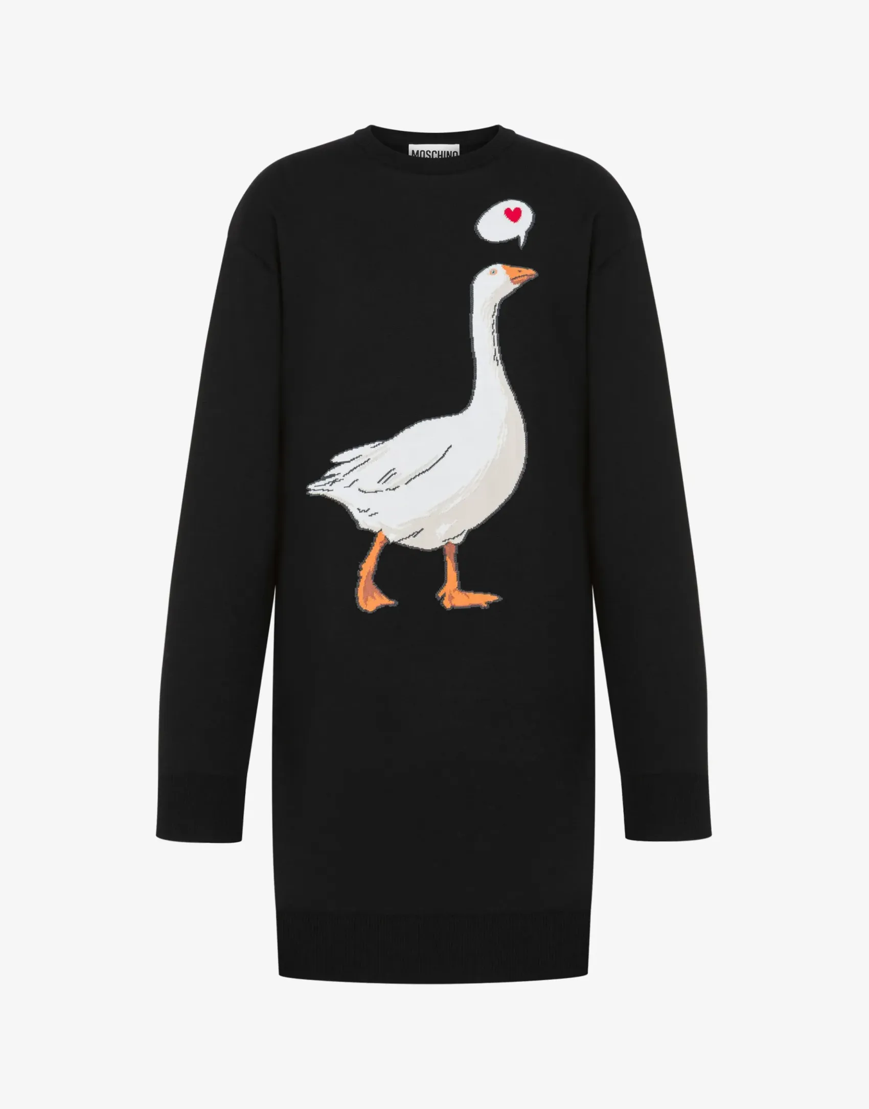 Moschino Dresses^Cotton Knit Dress Goose BLACK