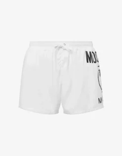 Moschino Swimwear^Double Question Mark beach boxer WHITE