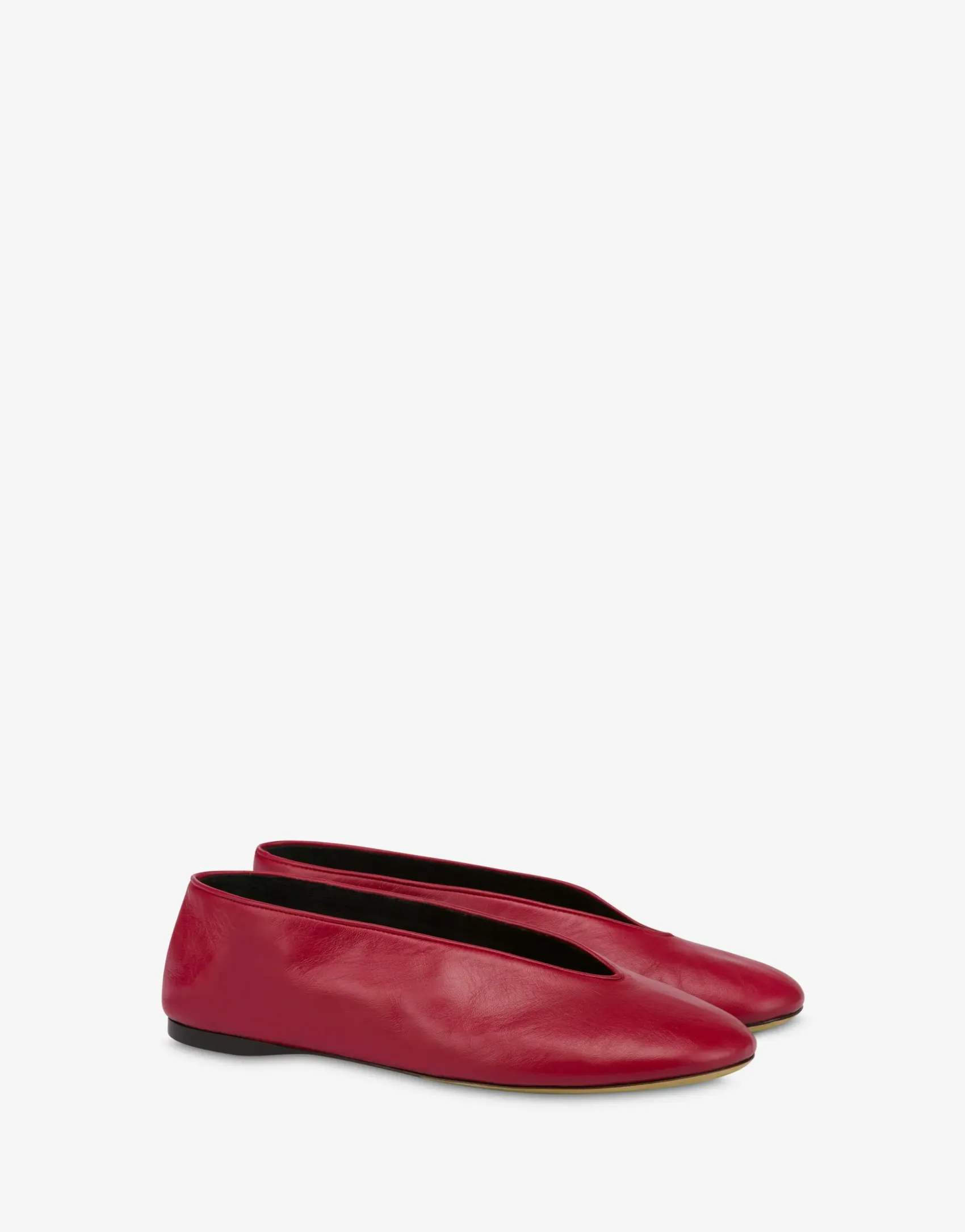 Moschino Flats^Duck Nappa Ballerinas RED