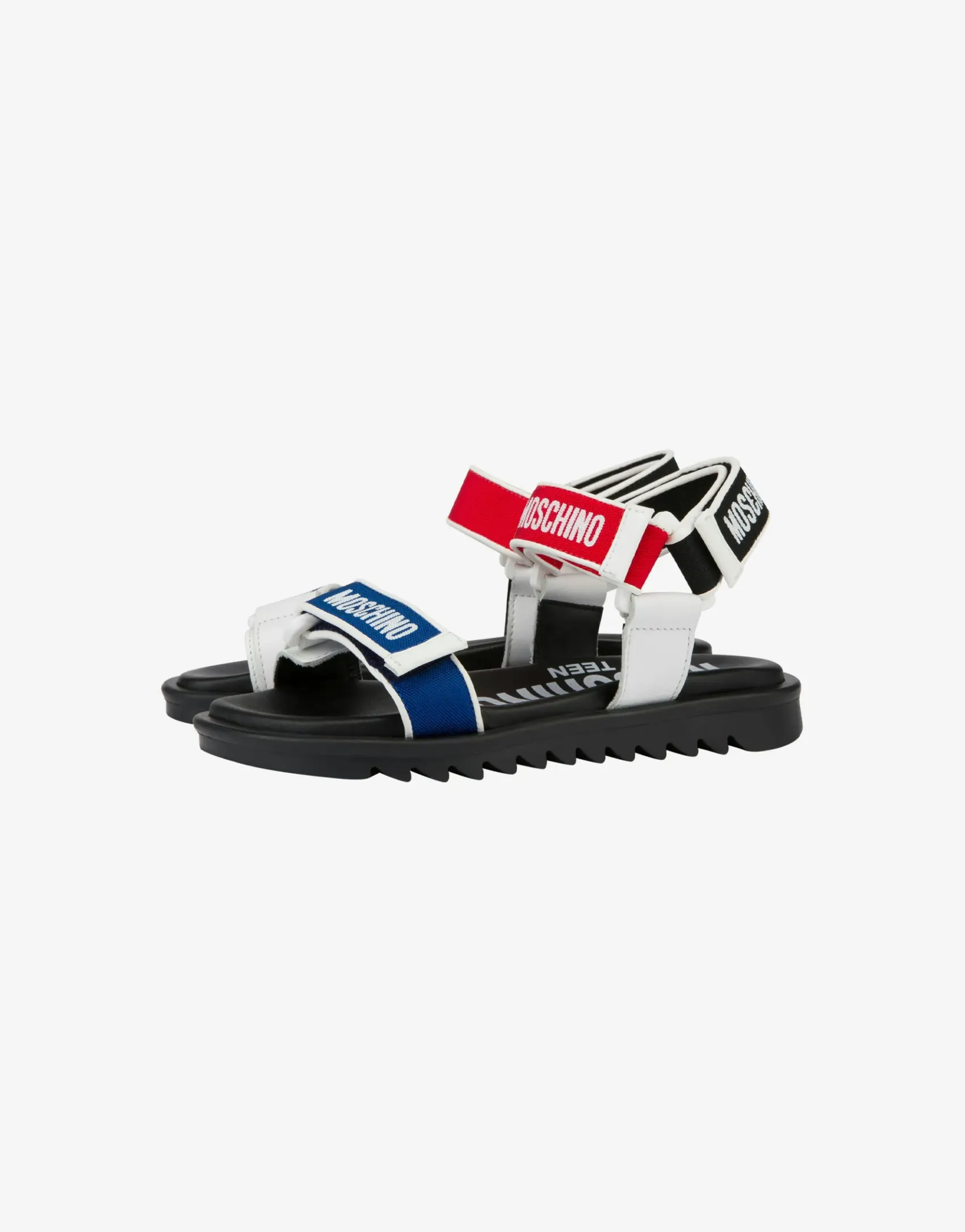 Moschino Girls Shoes|Girl^Flat Sandals with strap and logo MULTICOLOURED