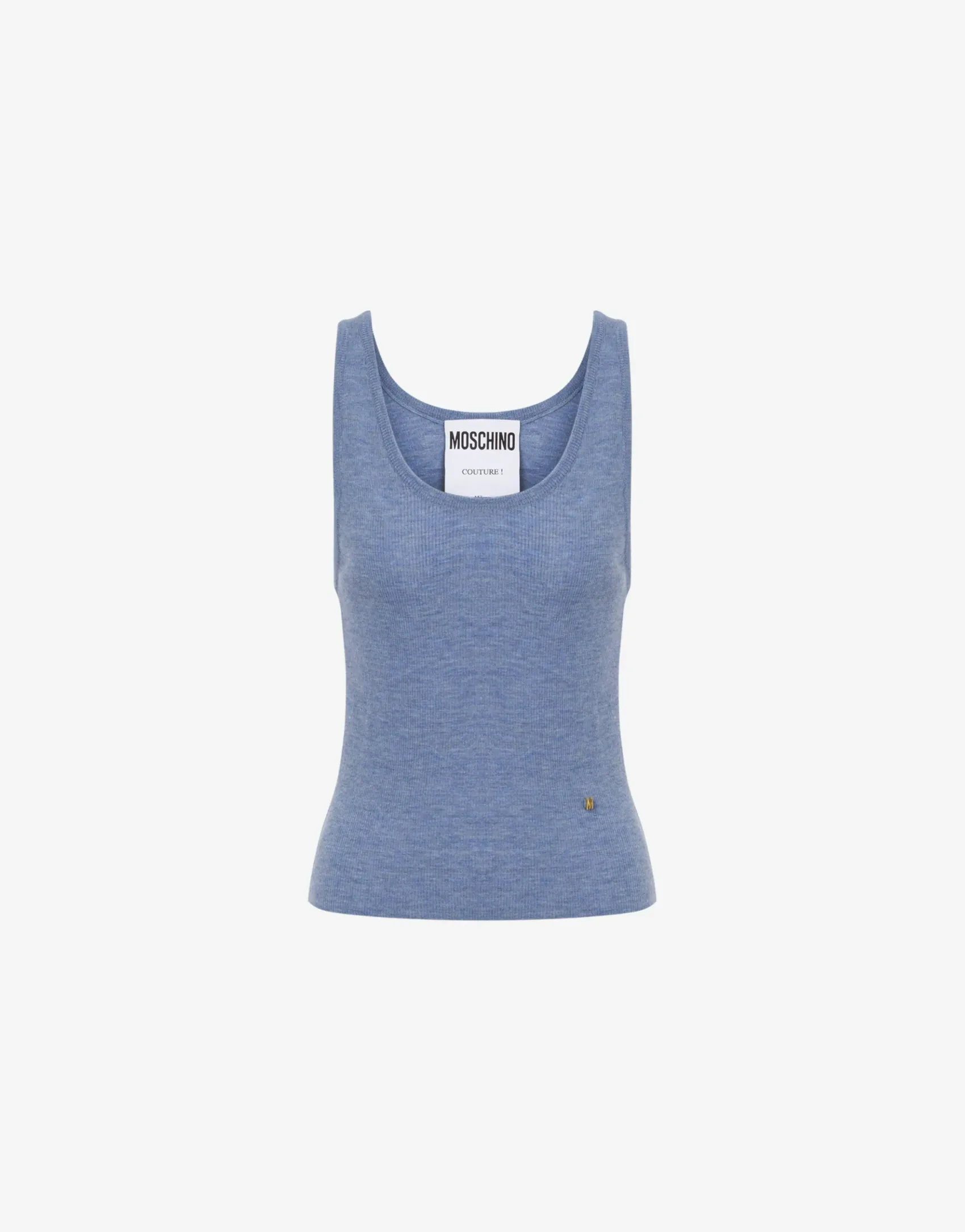 Moschino Shirts & Tops^Knit Tank Top Golden M BLUE