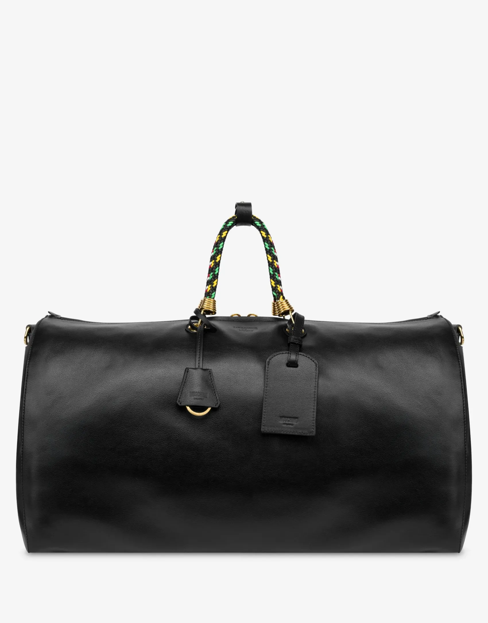 Moschino Handbags|Bags & Backpacks^Large Braided Cord Boston Bag BLACK