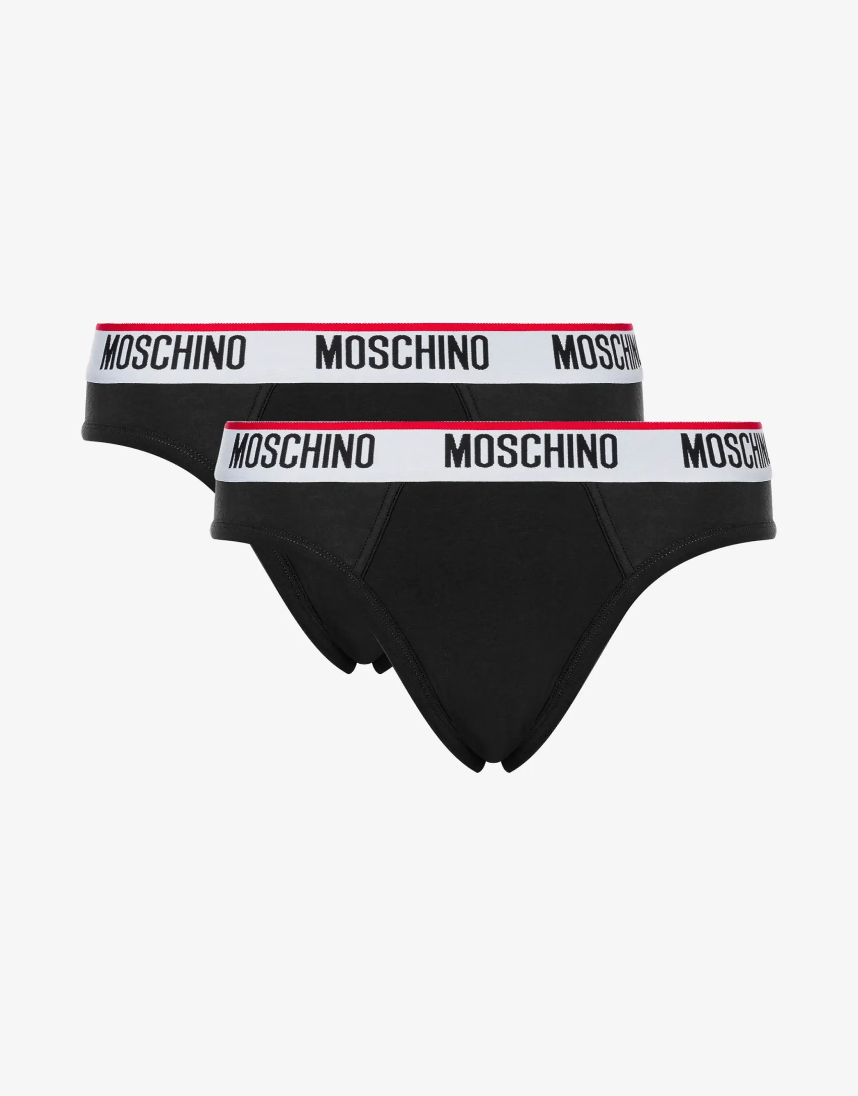 Moschino Underwear^Logo Band set of 2 stretch briefs BLACK