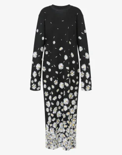 Moschino Dresses^Long Interlock Dress Daisy Degradé BLACK