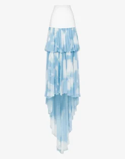 Moschino Co-ords|Skirts^Long skirt with ""In the Cloud"" print AZURE