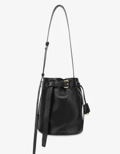 Moschino Shoulder Bags^Tie Me Bucket Bag BLACK