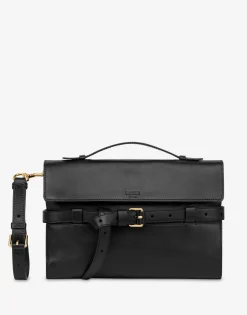 Moschino Handbags^Tie Me Nappa Clutch BLACK
