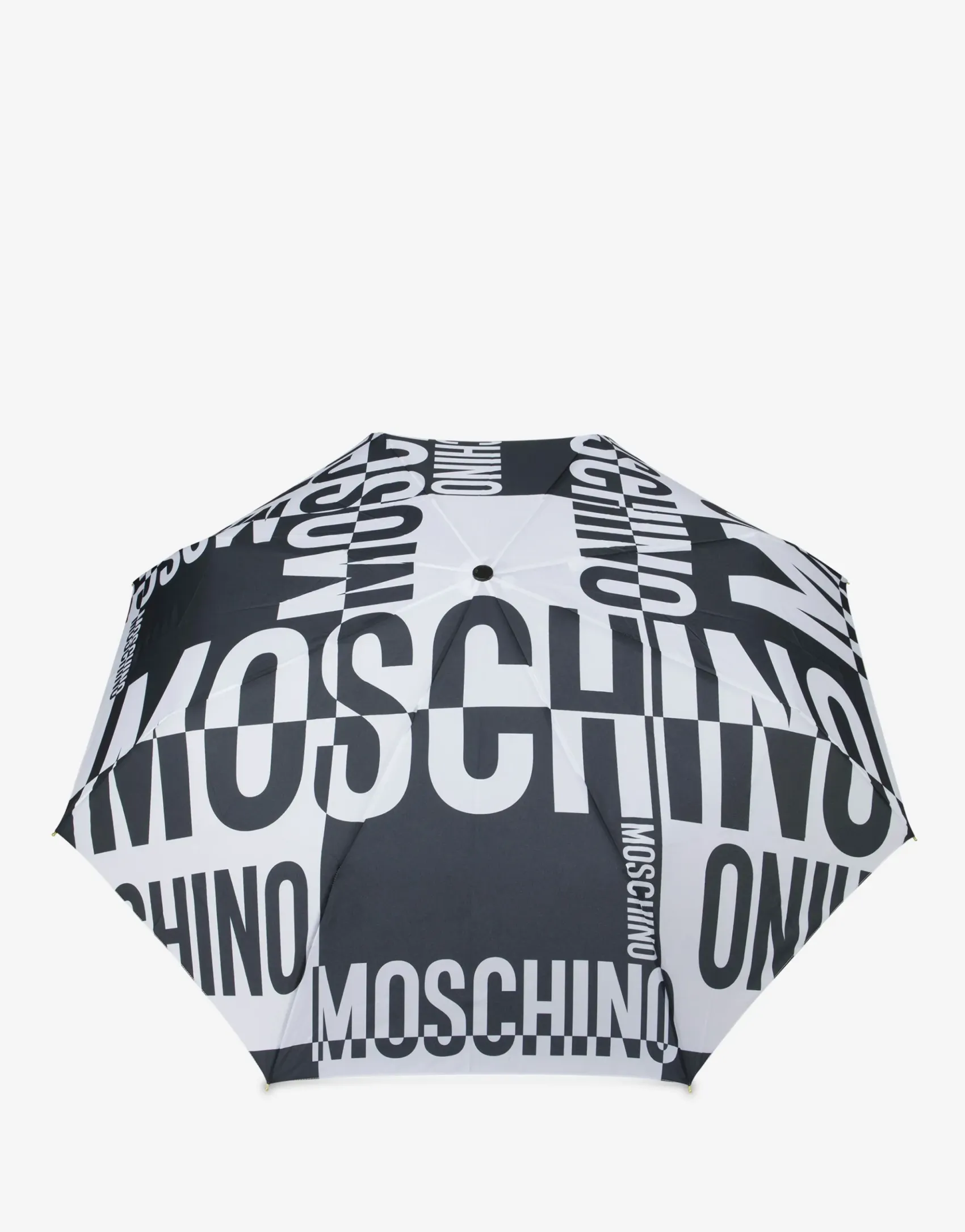 Moschino Umbrellas^Openclose & White Logo Umbrella BLACK