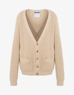 Moschino Knitwear^Organic Cotton Blend Cardigan BEIGE
