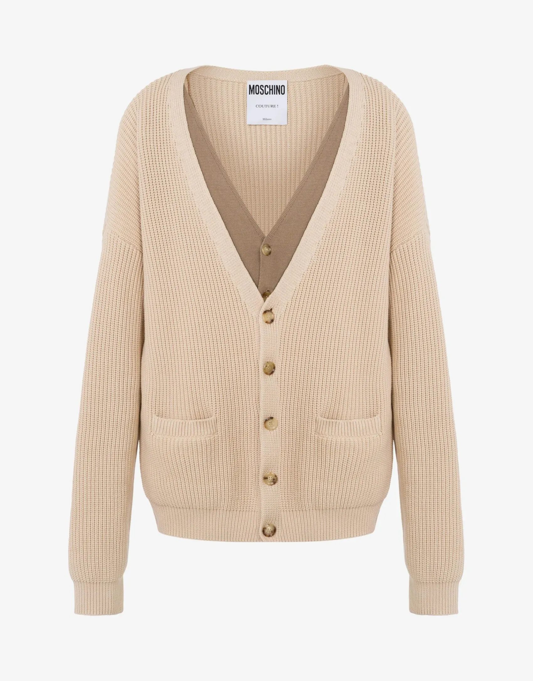 Moschino Knitwear^Organic Cotton Blend Cardigan BEIGE