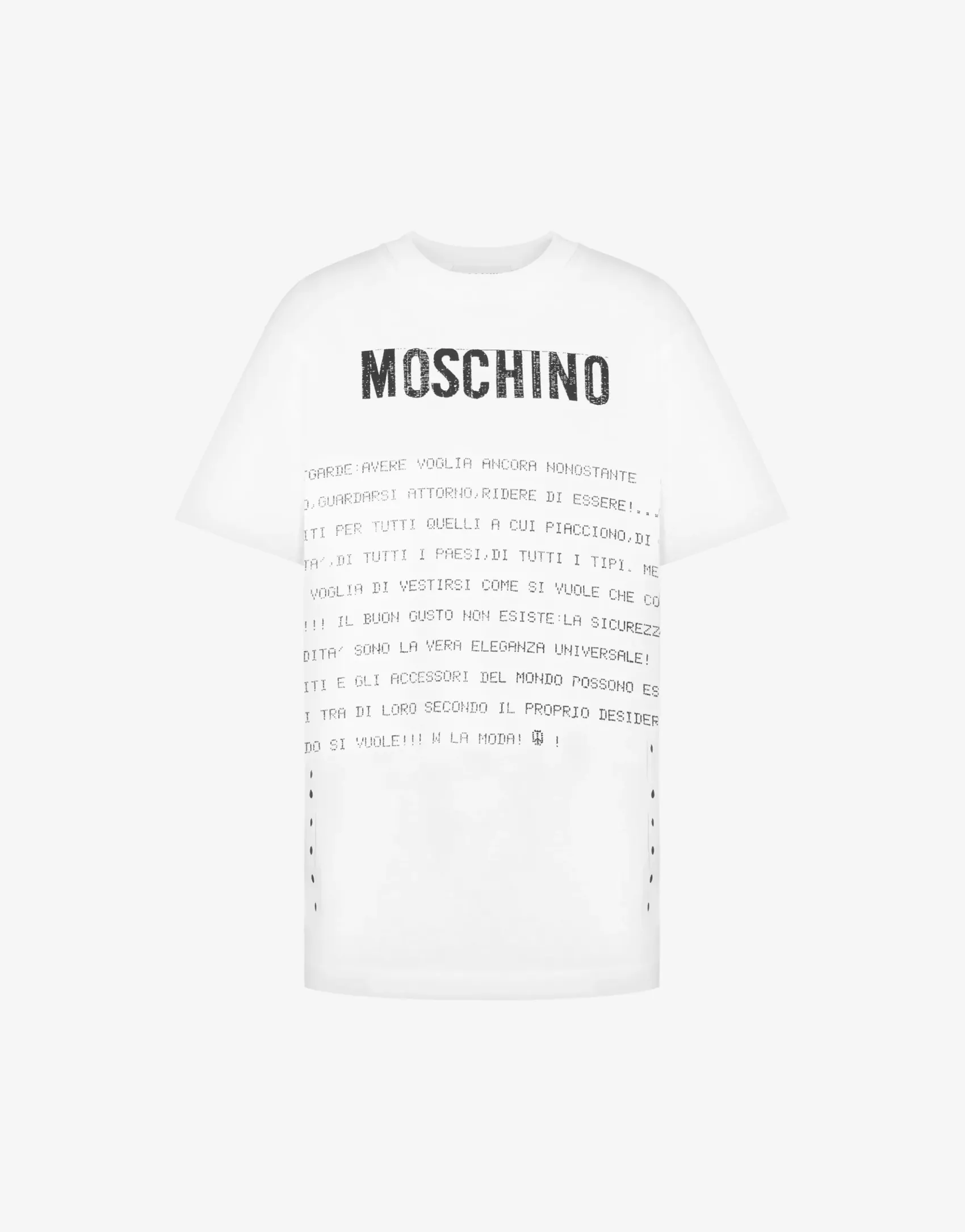 Moschino T-shirts & Sweatshirts^Organic Jersey T-shirt Archive Message WHITE