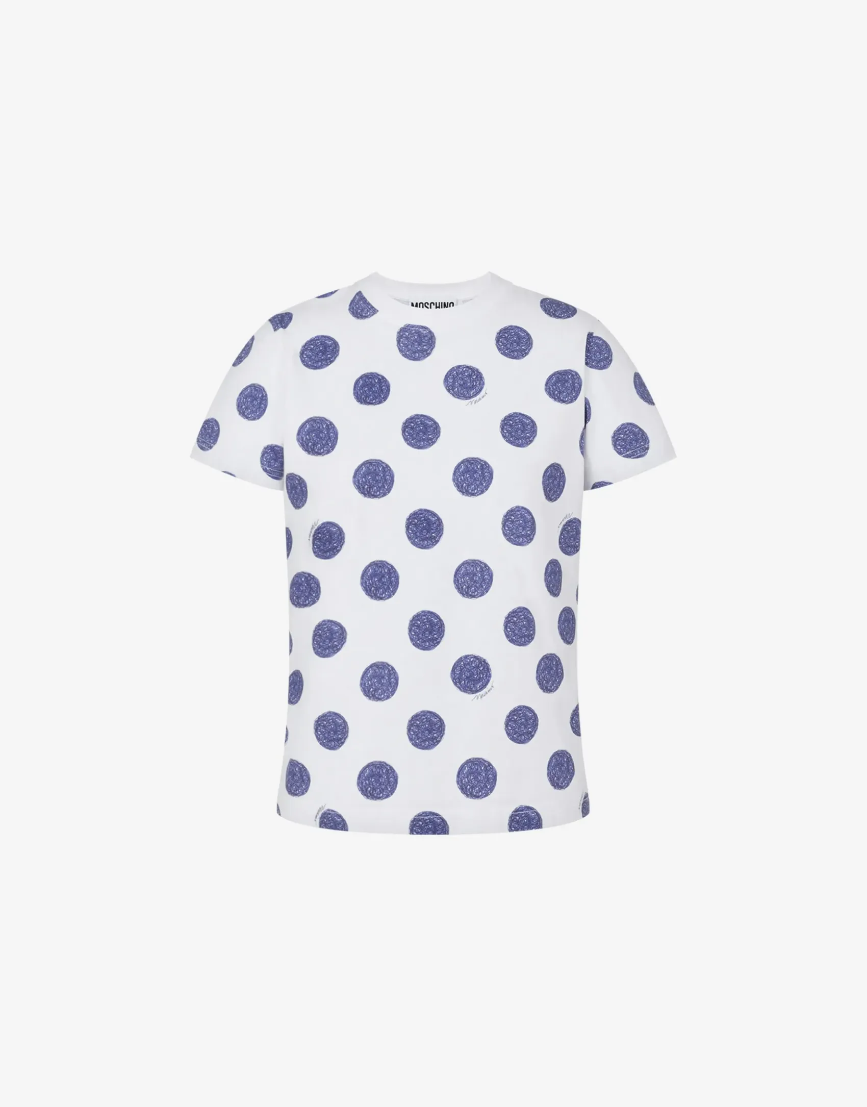 Moschino T-shirts & Sweatshirts^Organic jersey T-shirt Biro Polka Dots WHITE