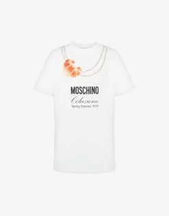 Moschino T-shirts & Sweatshirts^Organic Jersey T-shirt Breakfast WHITE