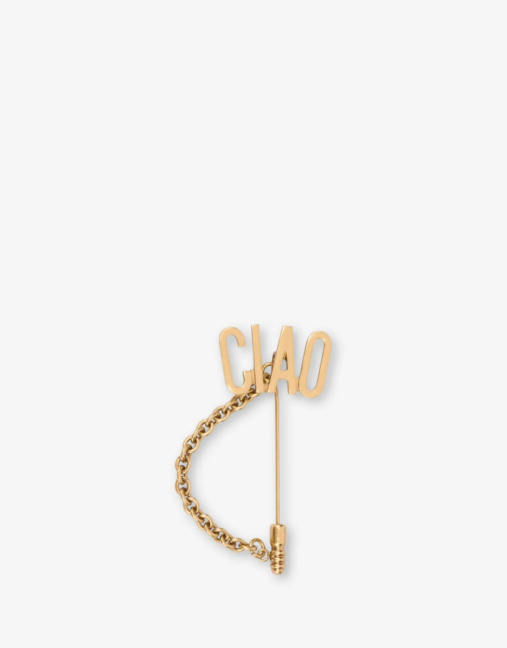 Moschino Jewelry^Pin with CIAO chain GOLD