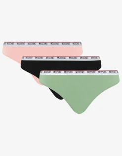 Moschino Underwear^Set of 3 Stretch Jersey Briefs Logo Band MULTICOLOURED