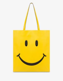 Moschino Tote^Shopper in nappa Smiley® YELLOW