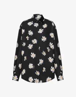 Moschino Shirts & Tops^Silk Twill Shirt Allover Daisy BLACK