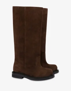 Moschino Boots & Ankle Boots^Suede boots Olivia DARK BROWN