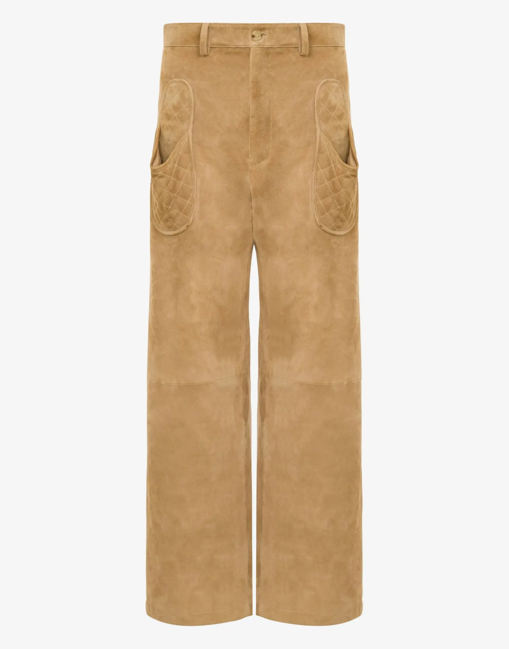 Moschino Pants & Shorts^Suede Pants Slipper BEIGE