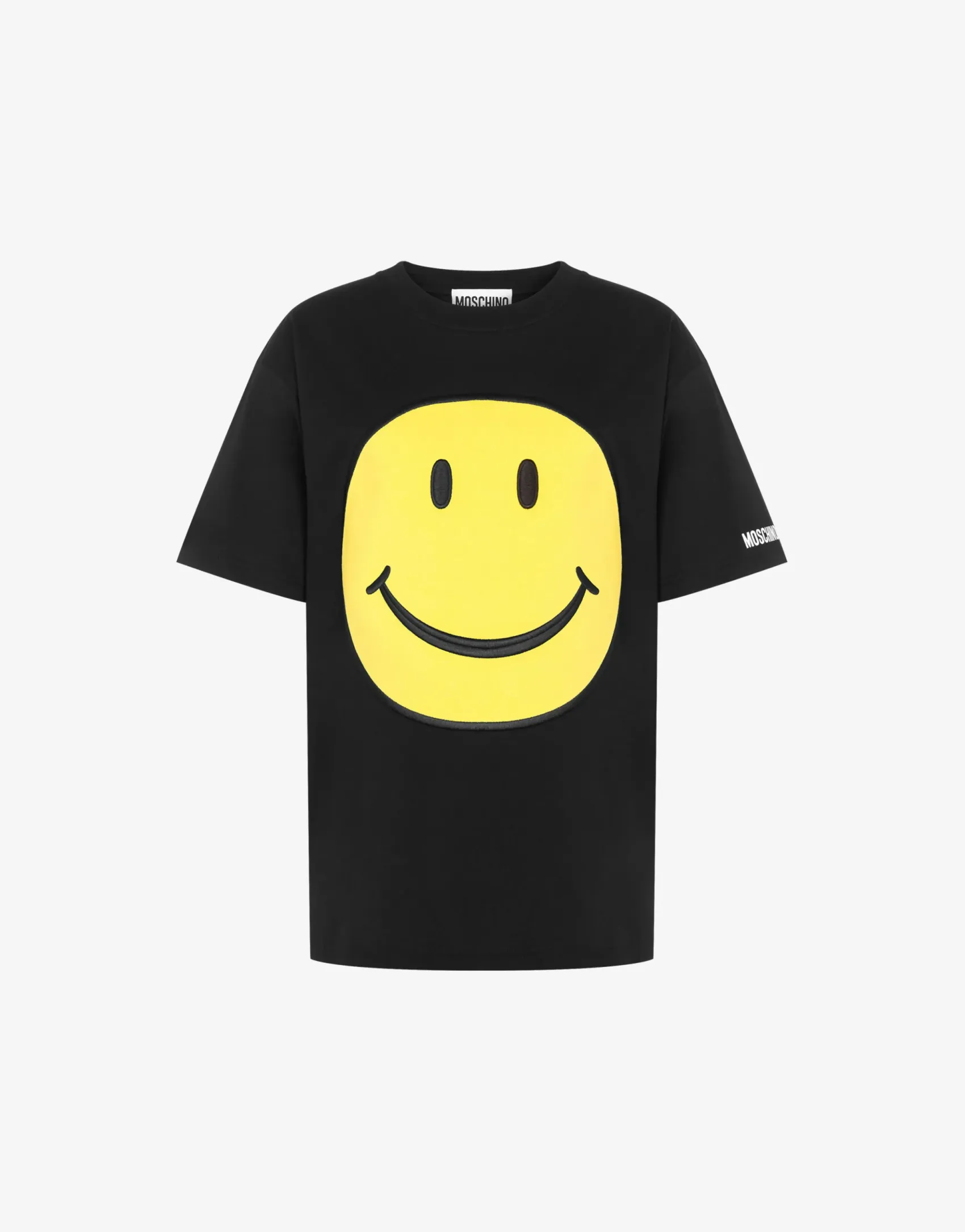 Moschino T-shirts & Sweatshirts^T-shirt in organic jersey Smiley® BLACK