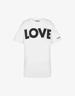 Moschino T-shirts & Sweatshirts^T-shirt in organic jersey Love WHITE