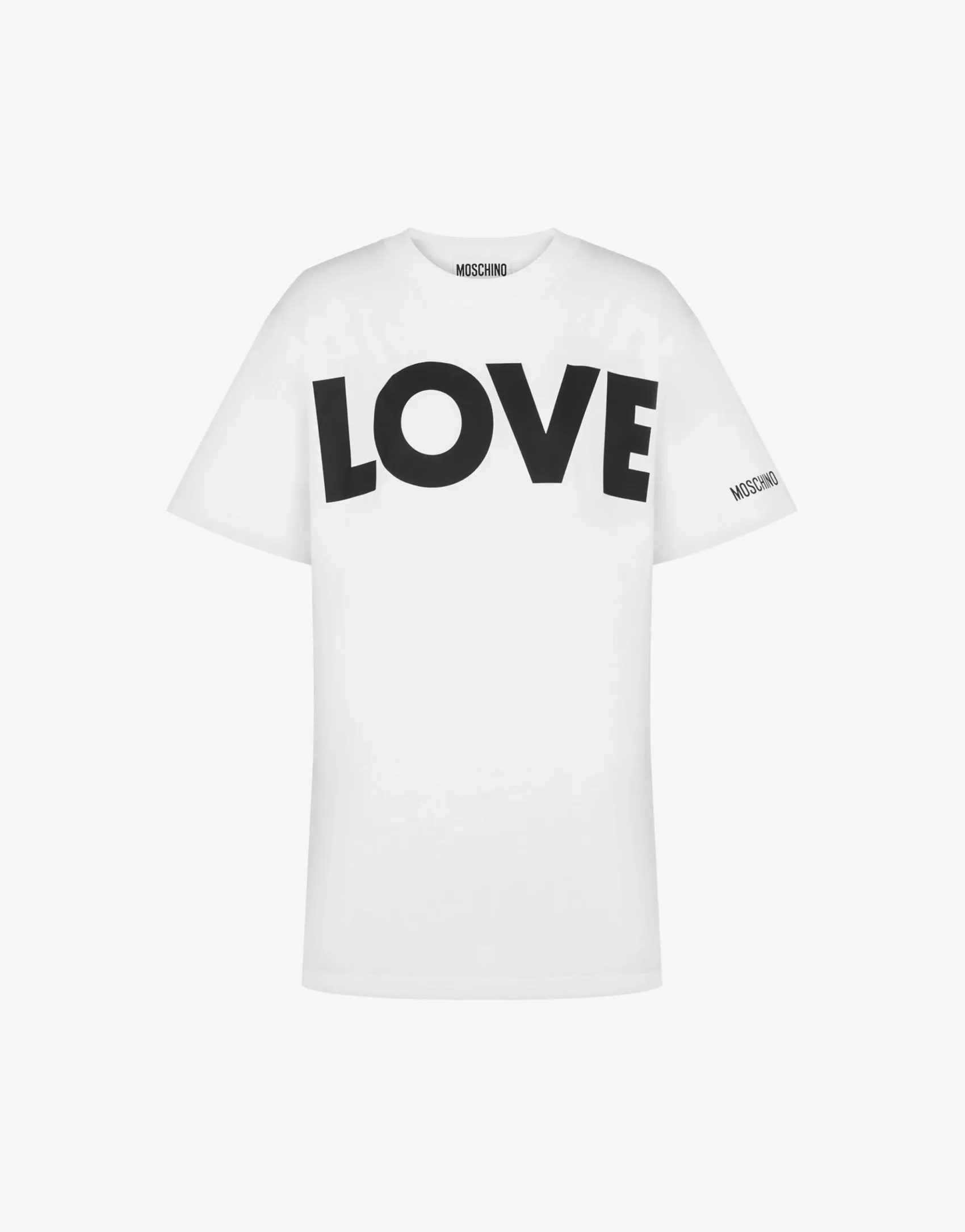 Moschino T-shirts & Sweatshirts^T-shirt in organic jersey Love WHITE
