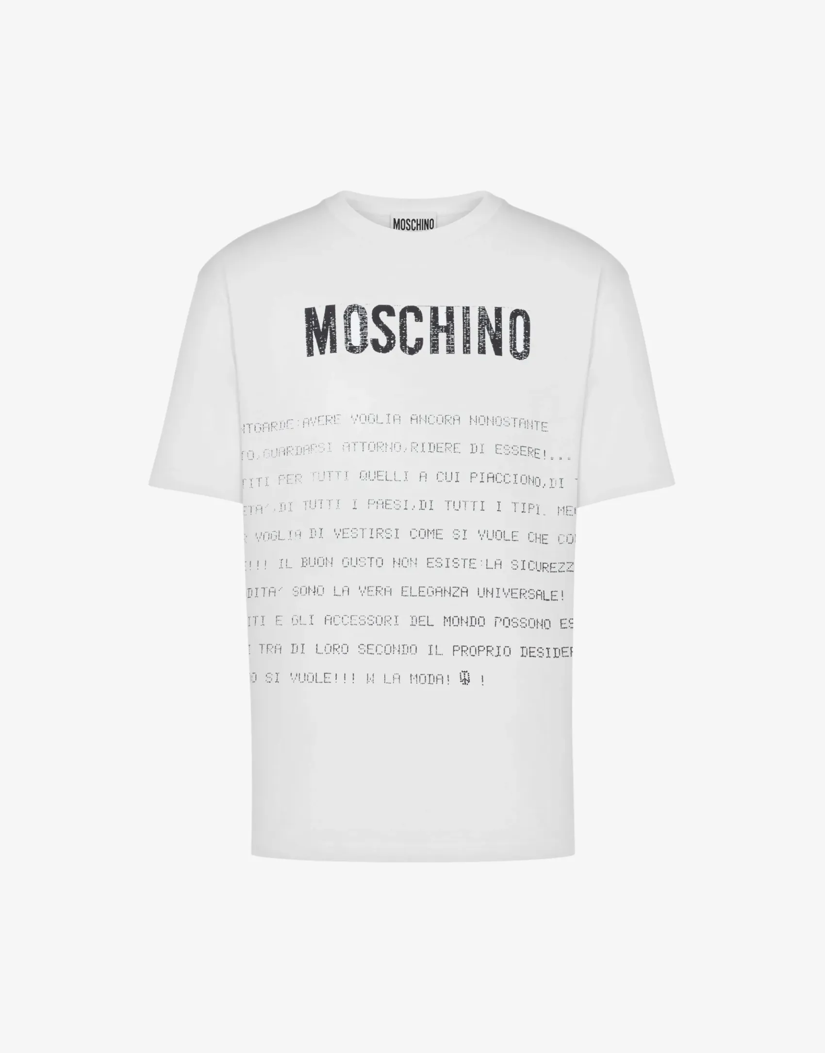 Moschino T-shirts^T-shirt Message Print WHITE