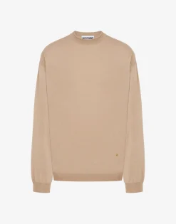 Moschino Knitwear^Wool and Silk Pullover Golden M BEIGE