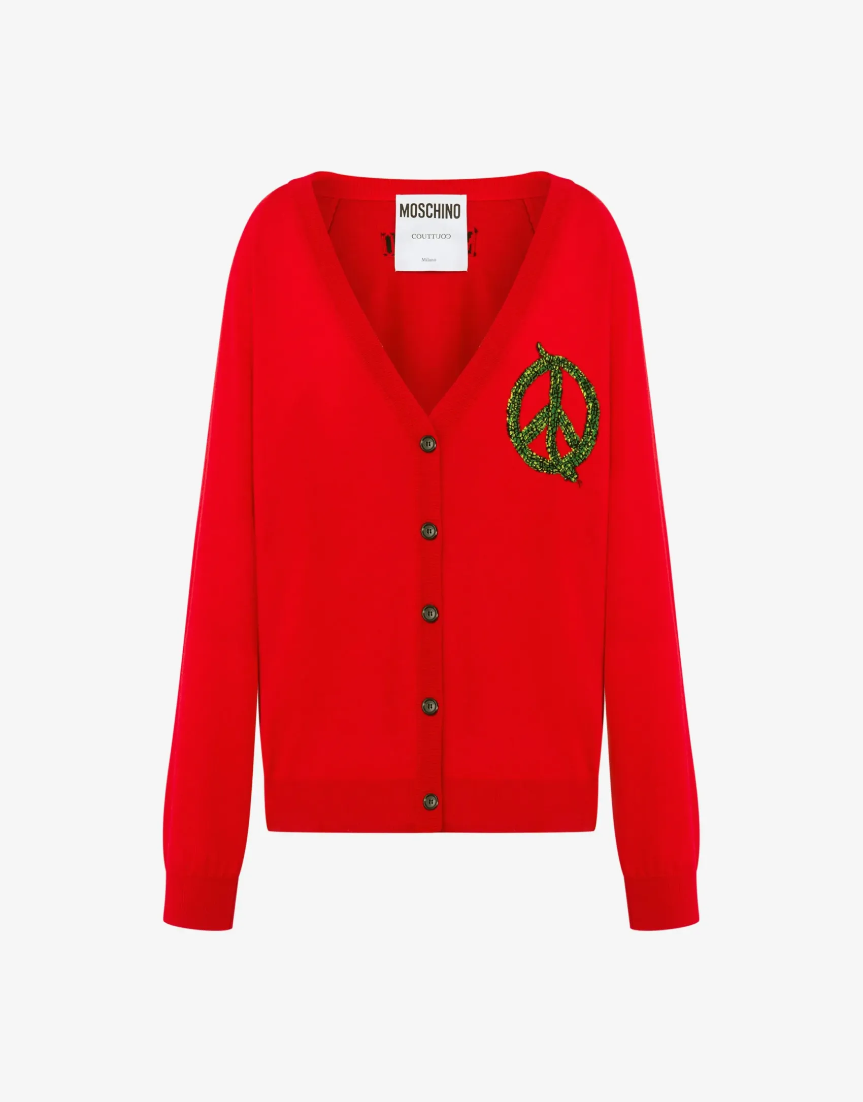 Moschino Knitwear^Wool cardigan Lunar New Year RED