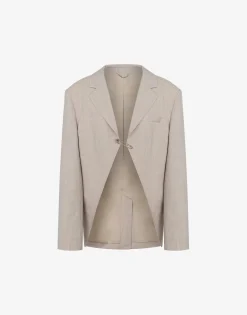Moschino Jackets|Co-ords^Wool flannel jacket LIGHT BROWN