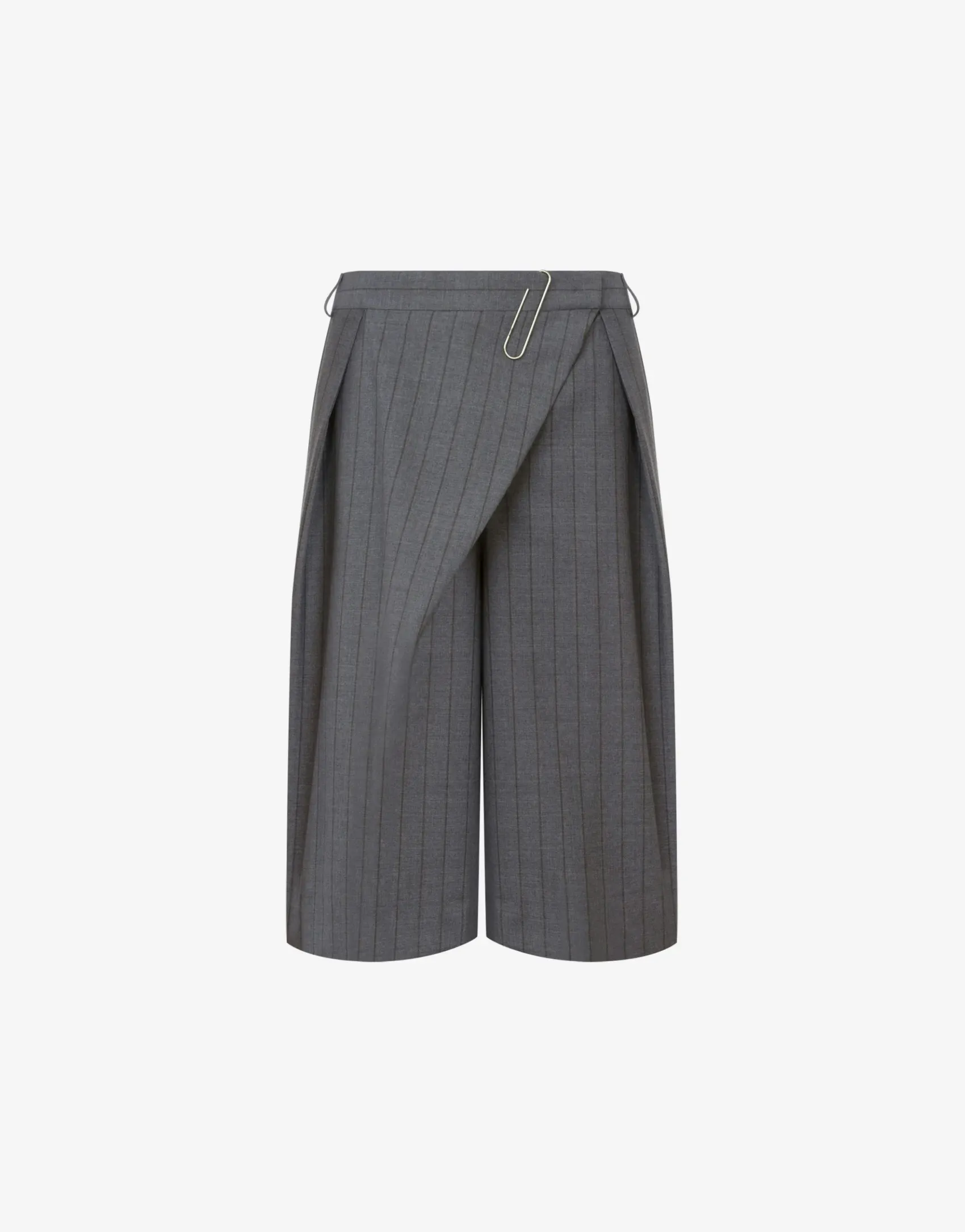 Moschino Co-ords|Pants & Shorts^Wool Pinstripe Bermuda Shorts Office Inspiration DARK GREY