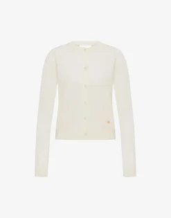 Moschino Knitwear^Wool Sweater Golden M with Cut-Out WHITE