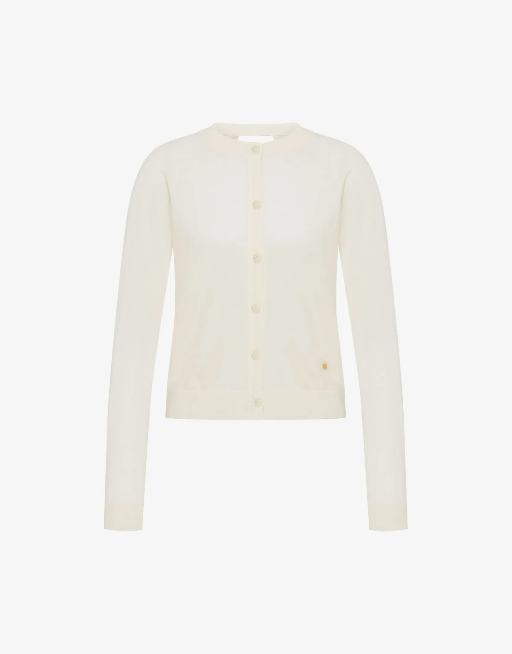Moschino Knitwear^Wool Sweater Golden M with Cut-Out WHITE